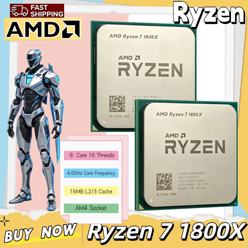 AMD Ryzen 7 1800X CPU 3.60GHz- - Amd Cpu Ryzen 7 บทวิจารณ์และราคา