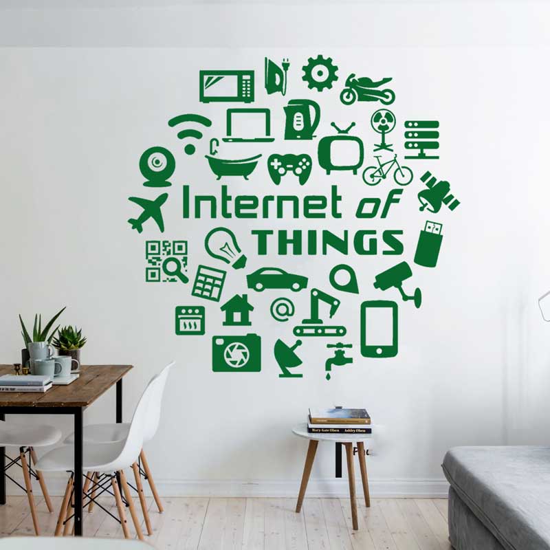 Tech สติ๊กเกอร์ติดผนังไวนิล In - Office Tech Company บทวิจารณ์และราคา